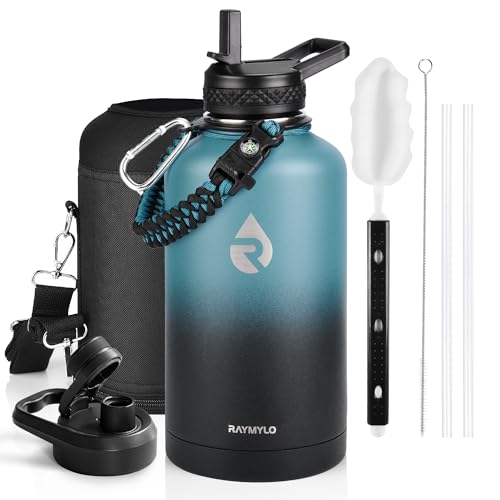 RAYMYLO Insulated Water Bottle 64 oz, Triple Wall Vacuum Stainless Steel