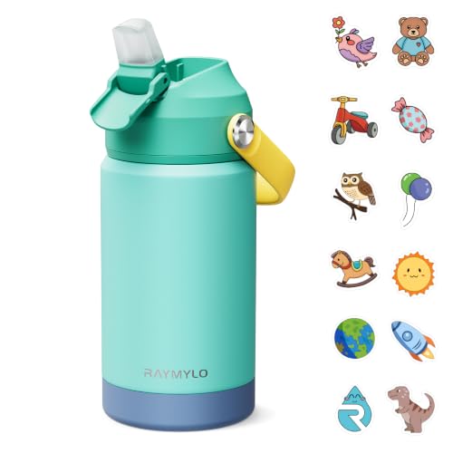 RAYMYLO Kids Water Bottle Insulated, Toddler Water Bottle for school 12oz