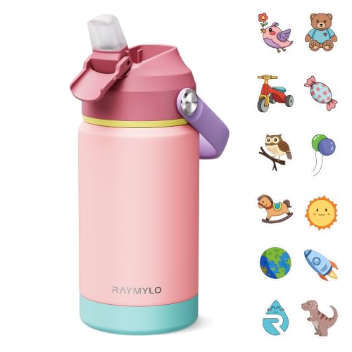 RAYMYLO Kids Water Bottle Insulated, Toddler Water Bottle for school 12oz
